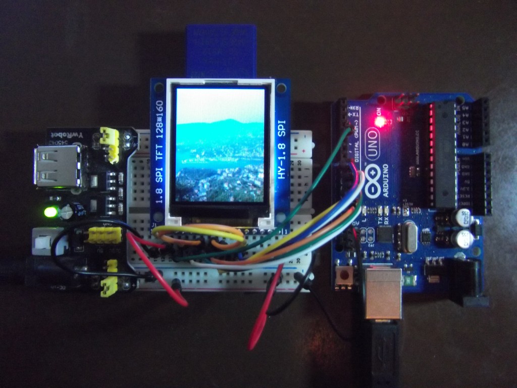 Image slideshow with an Arduino on a 1.8 inch tft display (HY-1.8 SPI)